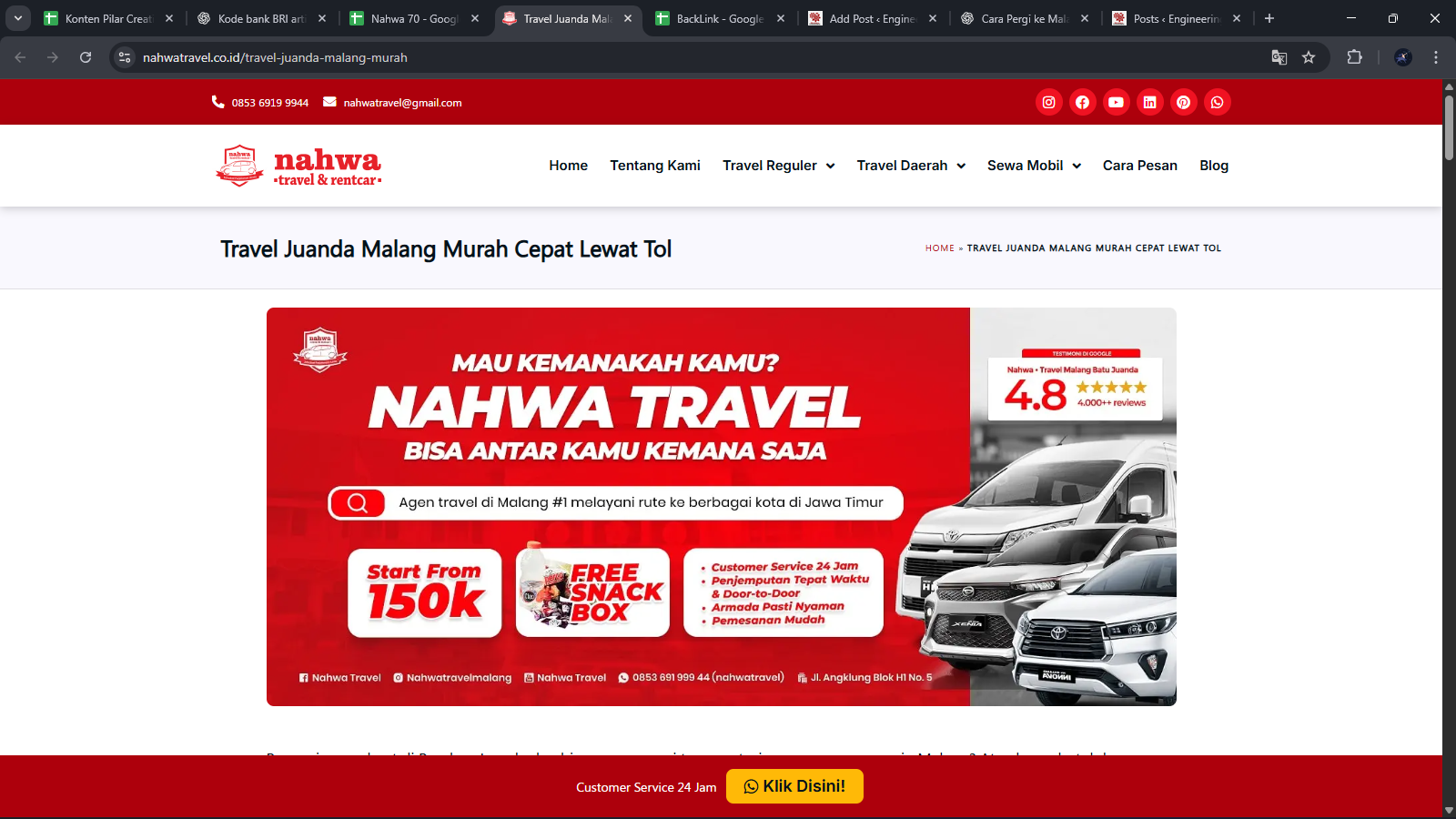 Layanan Antar Jemput Eksklusif dari Malang Menuju Surabaya